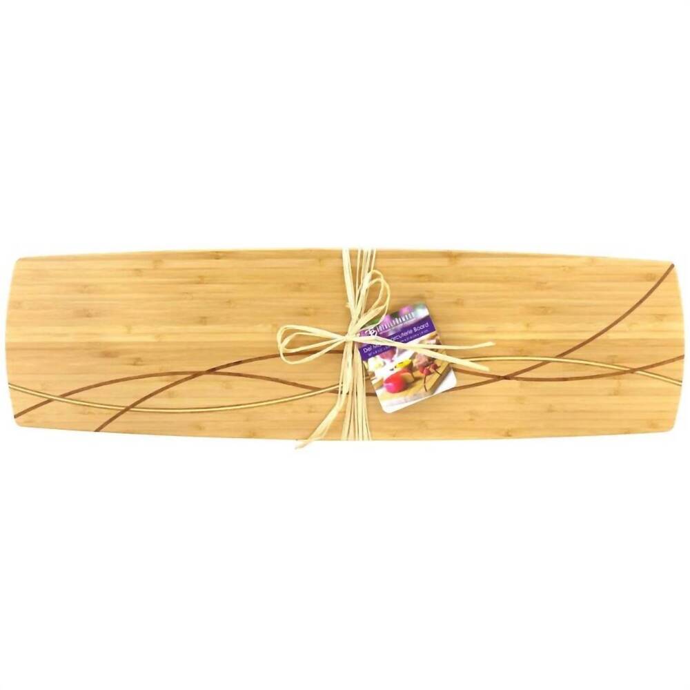 NEW TOTALLY BAMBOO del mar charcuterie cheese serving board in beige